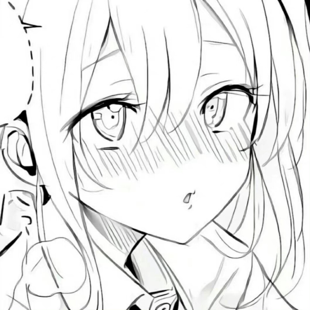 黑白动漫女头
图源微博@小陶日记•