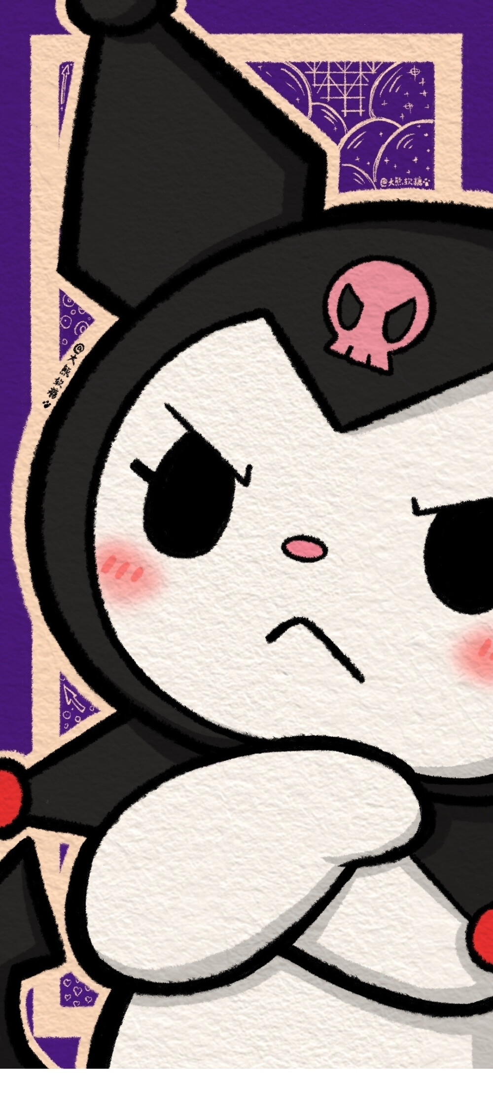 傲娇酷洛米和巴库 图源:大熊软糖bling #库洛米##情侣壁纸##手机壁纸