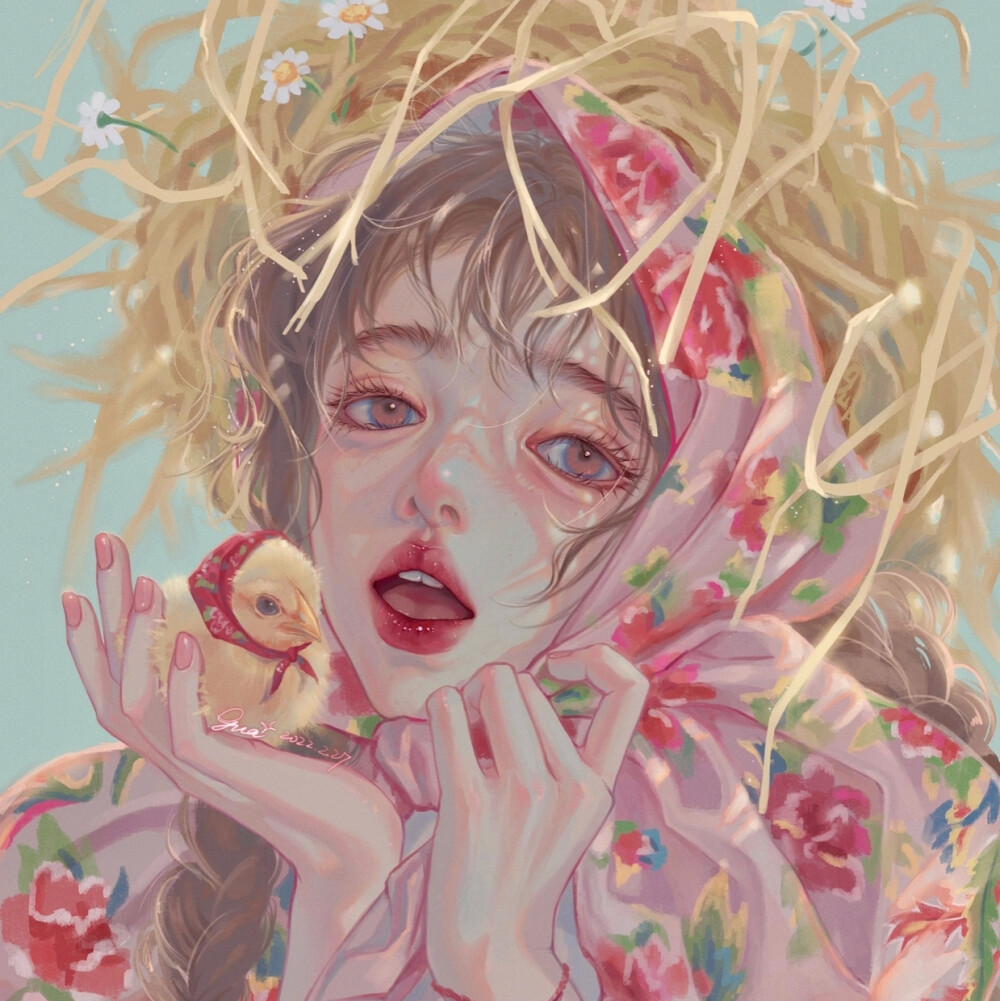 插画女头 cr:vb gua老师