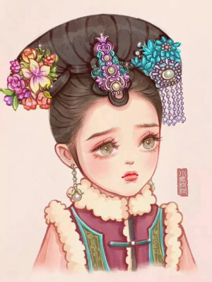 手绘女