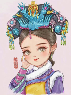 手绘女