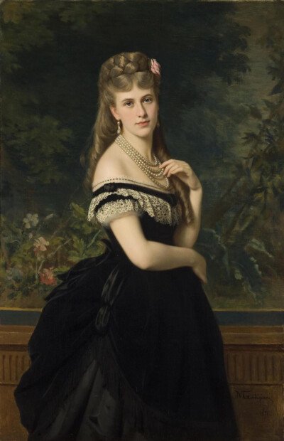 1871 Maria Mikhailovna Dolgorukova, younger sister of Catherine Dolgorukova, by Michele Gordigiani