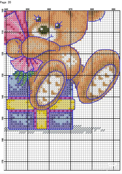 小熊十字绣图纸3