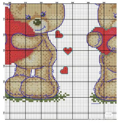 小熊十字绣图纸3