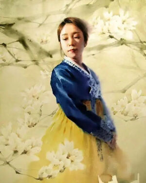 水彩是来自韩国的misulbu的作品在他的画里都满含情绪充满张力，misulbu很喜欢将人物置身于大面积的花朵背景下笔触轻松生动，既有狂野的勾勒又有细腻的刻画，相得益彰