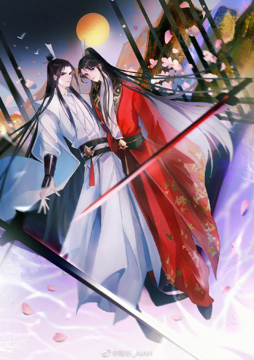 《剑名不奈何》徐霜策×宫惟 图源微博隐杉见水印侵权删