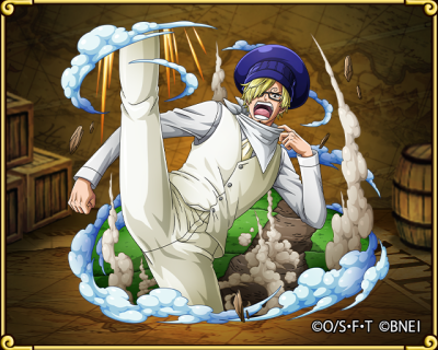 文斯莫克·山治，出身北海。8岁时与家人决裂，在父亲的默许与姐姐的帮助下来到了东海。被红脚哲夫所救跟随其学习厨艺，在海上餐厅巴拉蒂工作。后在遇到路飞索隆一行，成为船上的厨师兼三大主力之一。