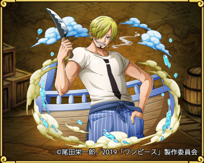 文斯莫克·山治，出身北海。8岁时与家人决裂，在父亲的默许与姐姐的帮助下来到了东海。被红脚哲夫所救跟随其学习厨艺，在海上餐厅巴拉蒂工作。后在遇到路飞索隆一行，成为船上的厨师兼三大主力之一。