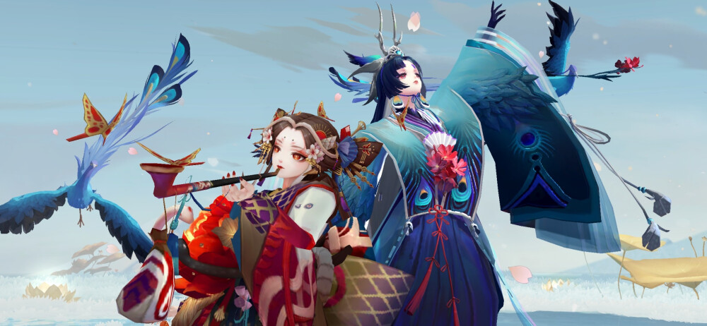 阴阳师 【典藏】清姬·化烟 【典藏】鸩·青鸾华影
玩玩摄影功能
毒女贴贴
太淦了！怎么能只给有典藏的sr/r用摄影功能！这怎么行！开放摩多摩多啊！