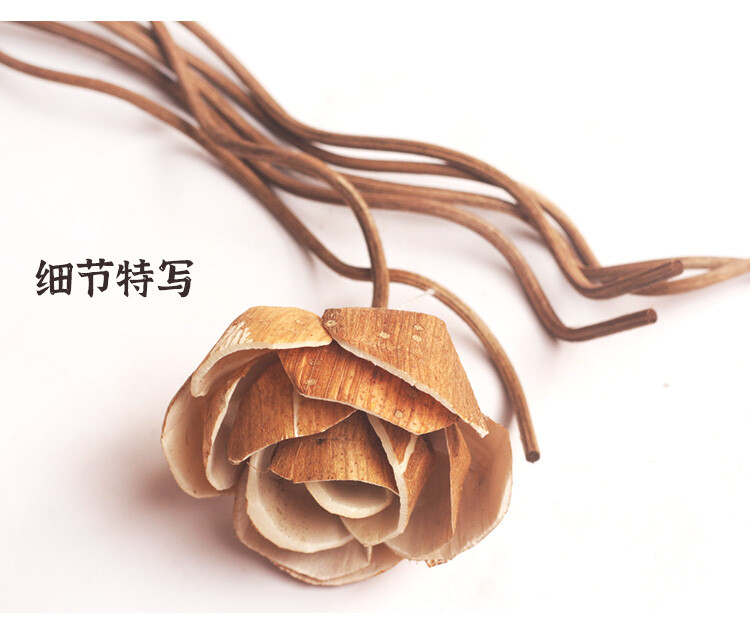 无火香薰精油挥发干花 弯藤 扩香棒 香薰陶瓷空瓶 散香手工山茶花