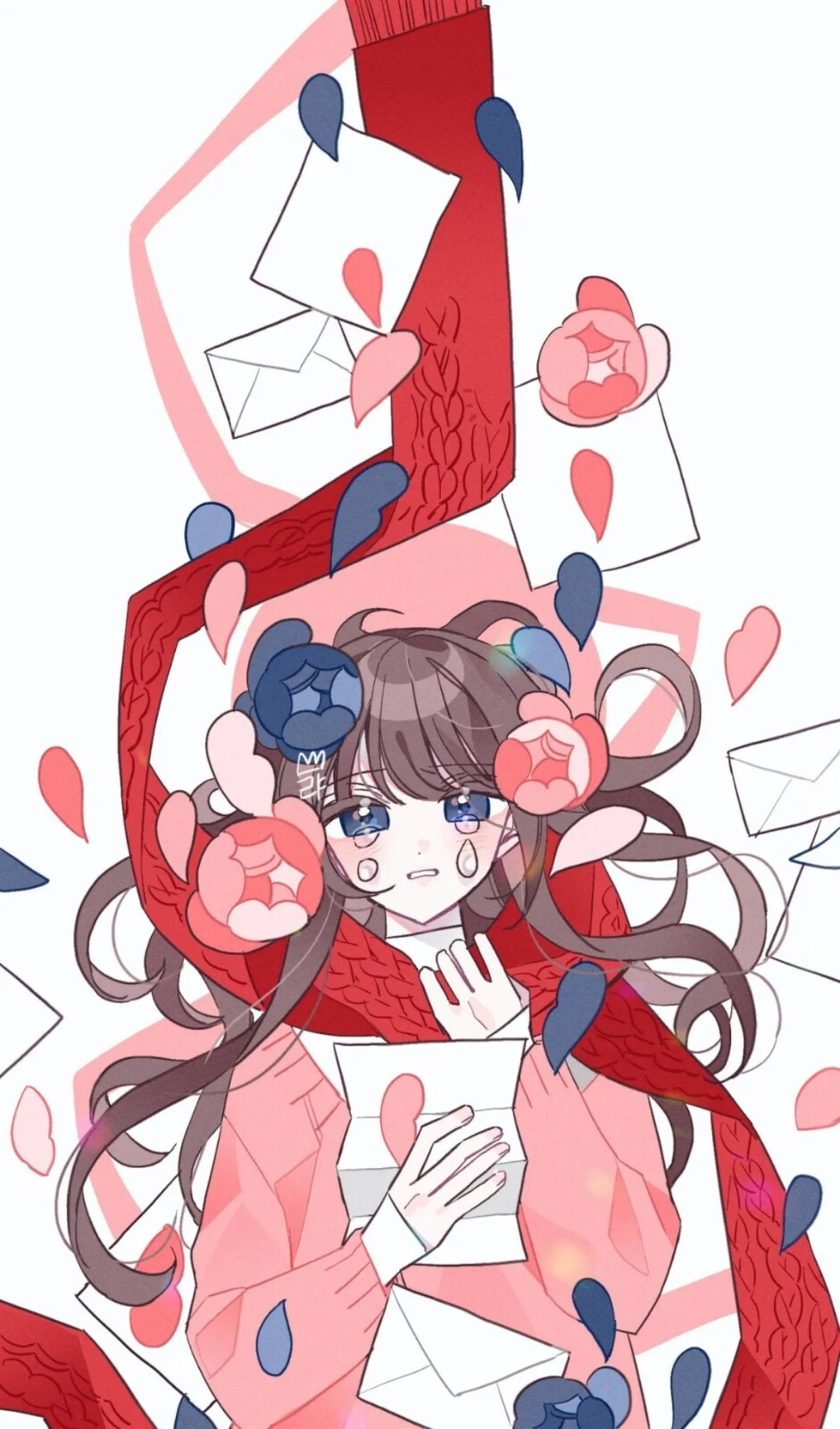 插画：画师 Lia___S2 简笔，赛璐璐，可爱妹子