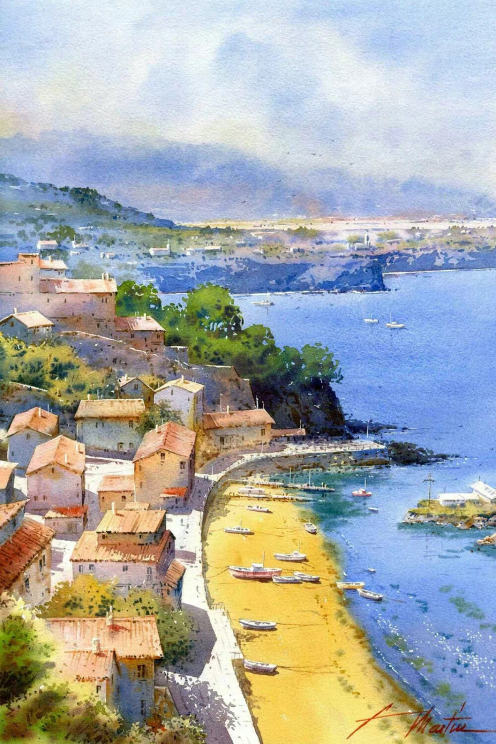 西班牙水彩画家Faustino Martin Gonzalez
水彩风景写生