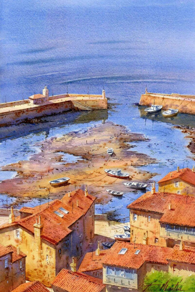 西班牙水彩画家Faustino Martin Gonzalez
水彩风景写生