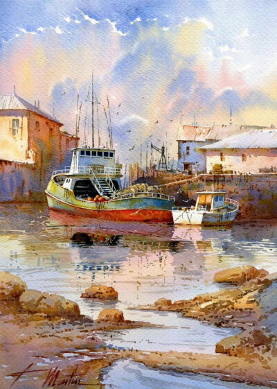 西班牙水彩画家Faustino Martin Gonzalez
水彩风景写生