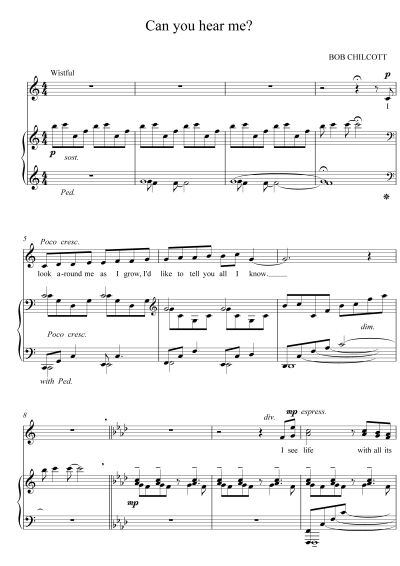 Can you hear me【合唱谱【原调-C-降A】6页-LJ_0钢琴伴奏谱 五线谱 正谱 合唱谱 001