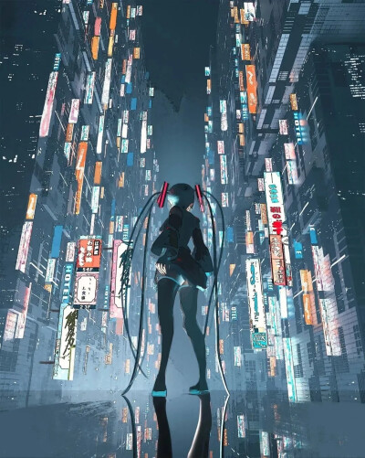 初音未来世界，站在城市之巅