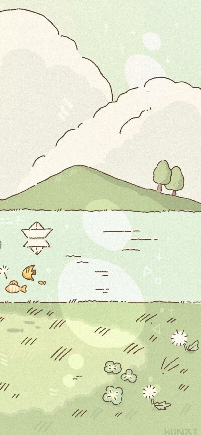 六月的氛围感是绿色的 ​​​
画师：Bunzzi_
插画壁纸头像 背景图