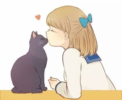 女孩和猫