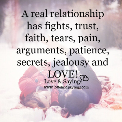 一段真实的关系。包括了冲突，信任，信念、眼泪、痛苦、争执，耐心，秘密，嫉妒和爱。