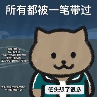 一猫人沙雕歌词表情包