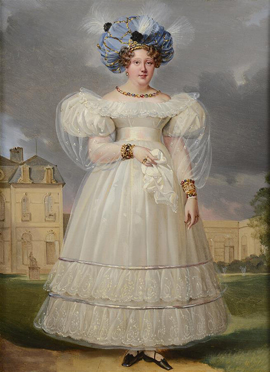 1830 Maria Isabella of Spain, second wife of Francis I of the Two Sicilies by Alexandre-Jean Dubois-Drahonet 