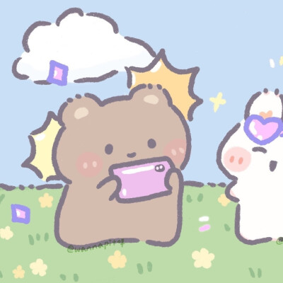 情侣头像 图源水印