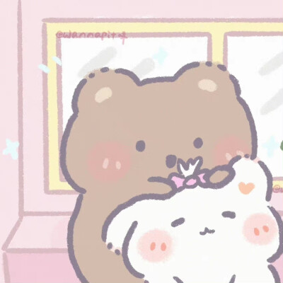 情侣头像 图源水印