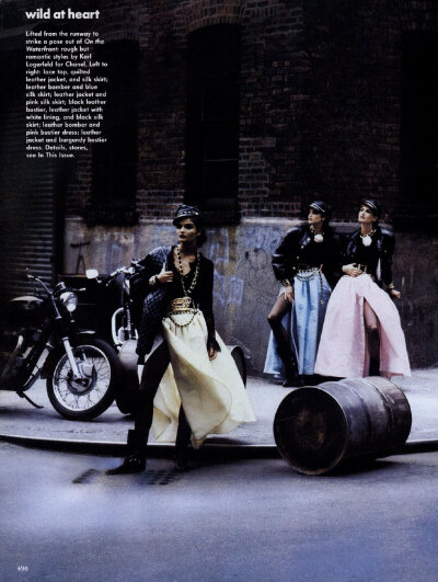 Vogue September 1991"Wild at Heart"
Models: Cindy Crawford, Tatjana Patitz, Helena Christensen, Linda Evangelista, Claudia Schiffer, Naomi Campbell, Karen Mulder & Stephanie Seymour
Photographer: Pete…