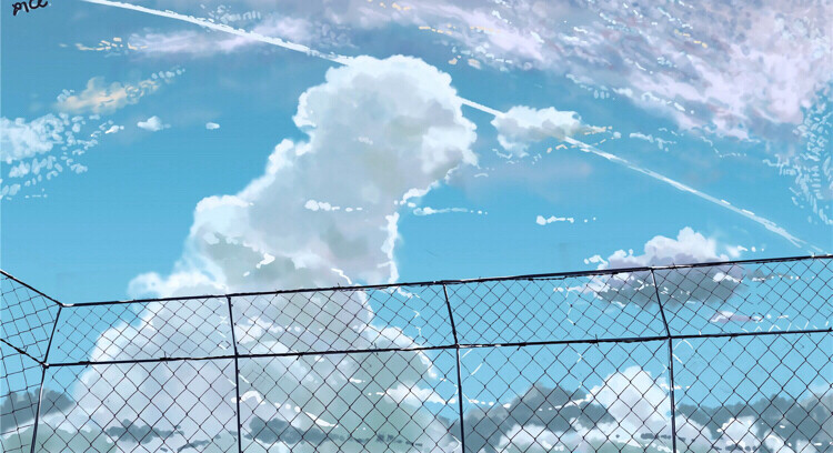 唯美动漫女孩 风景