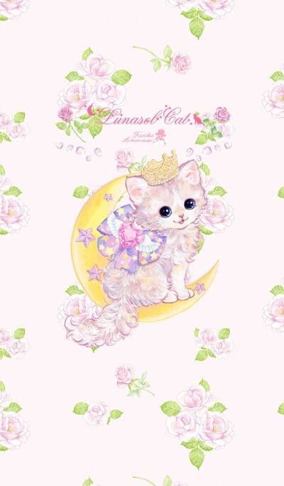 唯美插画猫咪壁纸AmenomoriFumika 