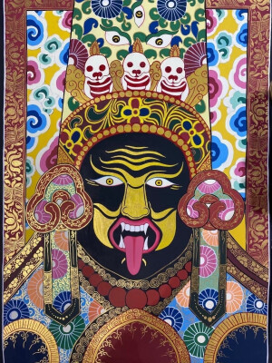 西藏唐卡扎基拉姆素材