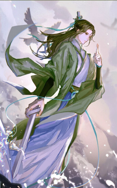 公子只应见画，此中我独知津。写到水穷天杪，定非尘土间人。