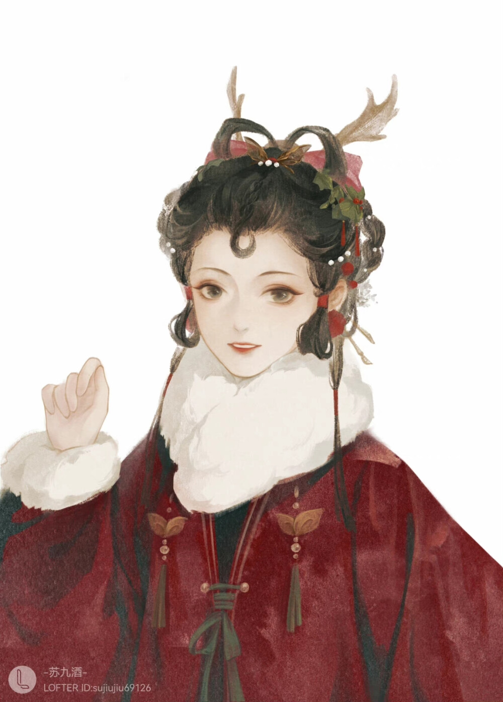 神仙画师人物插画画画绘画手绘
画师：苏九酒 ​​​