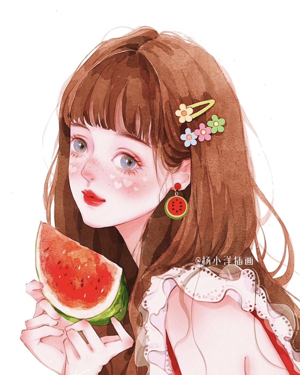 “希望你也快乐”
女生头像｜优质女头｜手绘头像
画师:【杨小洋插画】