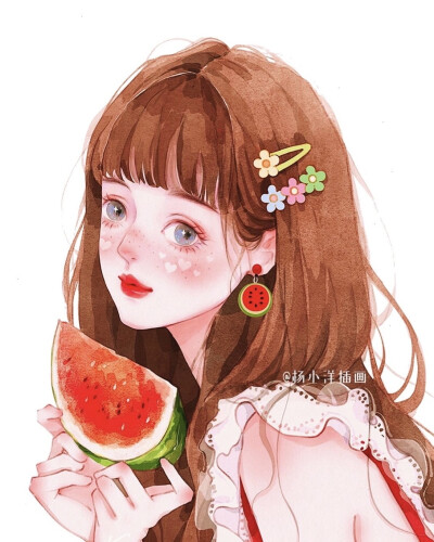 “希望你也快乐”
女生头像｜优质女头｜手绘头像
画师:【杨小洋插画】