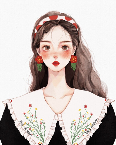 “希望你也快乐”
女生头像｜优质女头｜手绘头像
画师:【杨小洋插画】