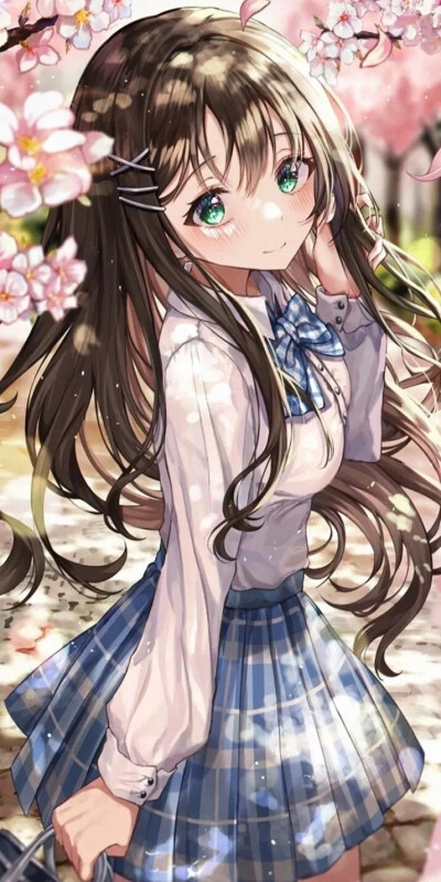 二次元校服少女