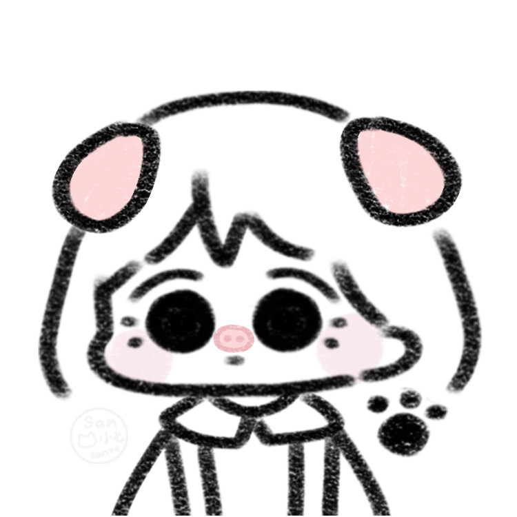 呆呆ovo ​​​
画师：San小七
#可爱头像##情侣头像##插画情头#