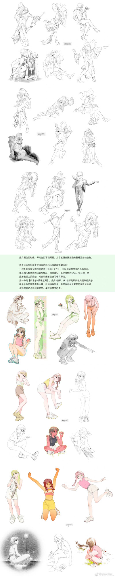 转wb@slokillor_ 人体练习心得 参考 练习 绘画 