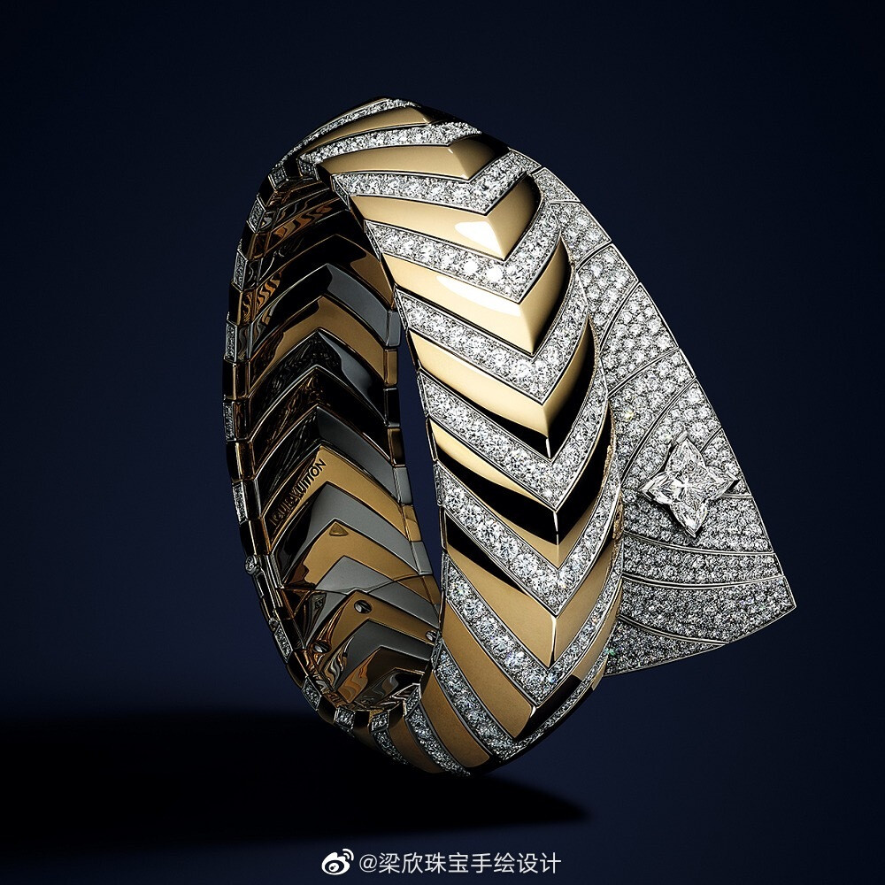 Louis Vuitton 推出新一季高级珠宝系列——「Spirit」，通过5个主题来诠释品牌价值观——自由、优雅、梦幻、闪耀和命运。新作以凤凰、巨龙等神话奇幻生物为设计灵感，并融合品牌标志性的「V」字形元素、几何三角形、棋盘格等图案，充满力量感与寓言般的奇幻色彩。 ​​​