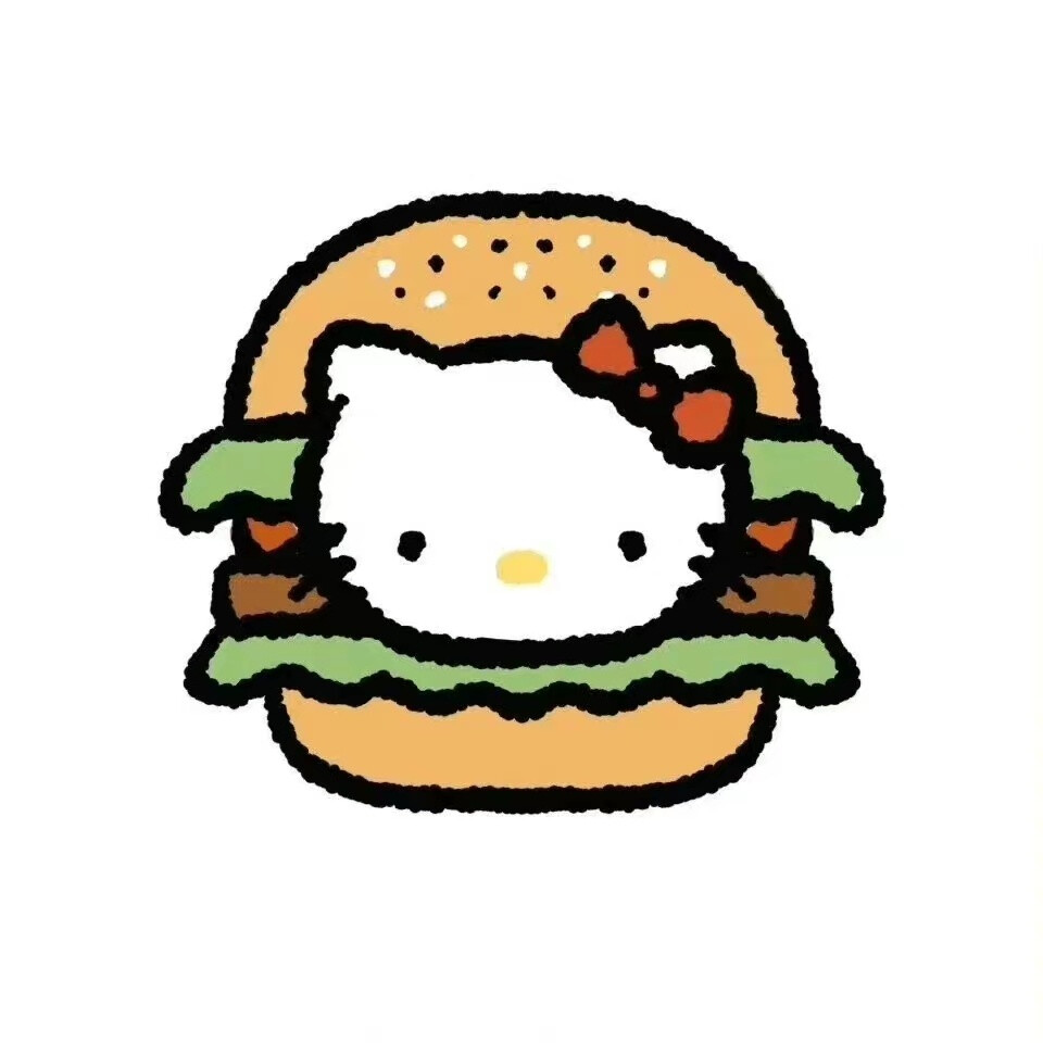 Hello Kitty白底食物头像