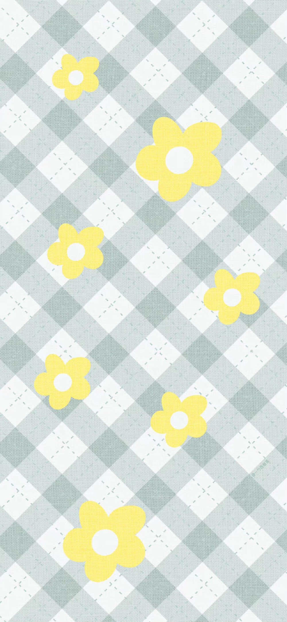 清新可爱格子条纹平铺少女心壁纸锁屏