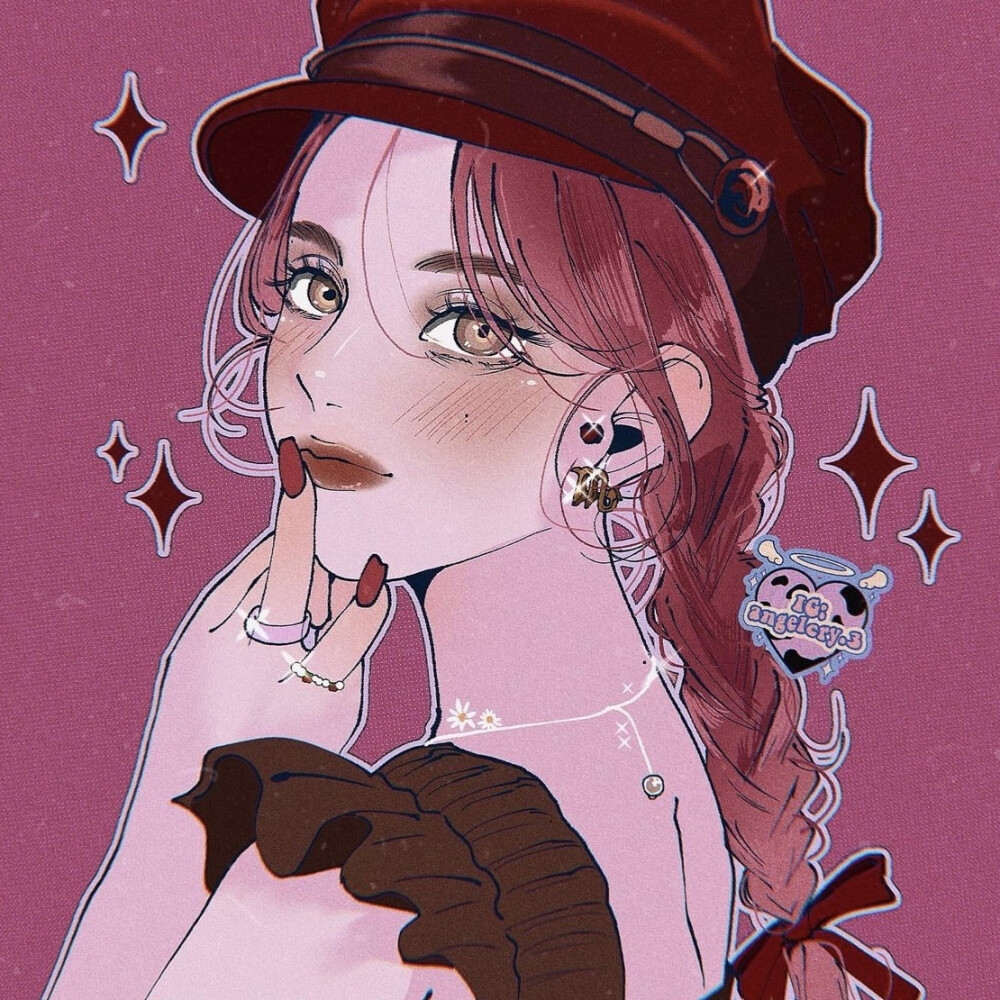 个性手绘女头像