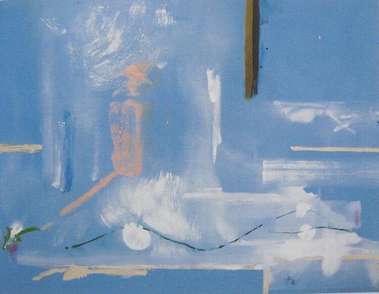 今夜的梦，在流动的蓝色里。
Helen Frankenthaler/海伦·佛兰肯瑟勒
1928-2011 