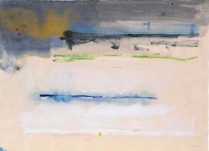 今夜的梦，在流动的蓝色里。
Helen Frankenthaler/海伦·佛兰肯瑟勒
1928-2011 