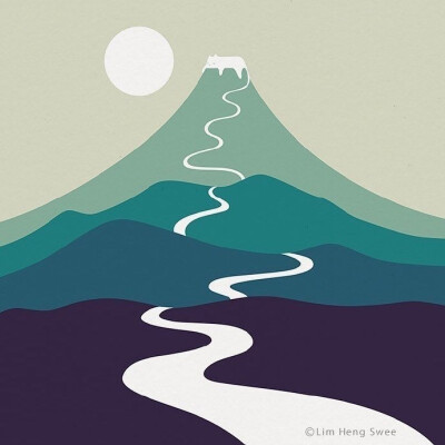 猫的风景线
马来西亚插画师 Lim Heng Swee 