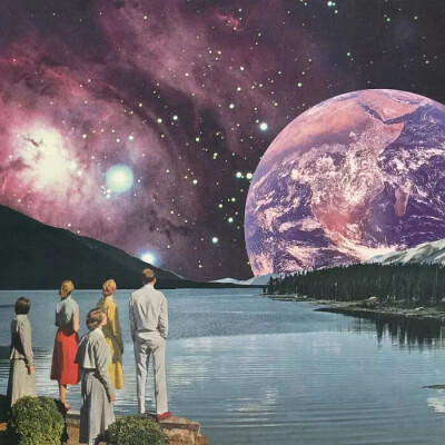 retro futurism｜collage｜太空美學｜復古浪漫主義｜超現實主義｜拼貼｜混合藝術