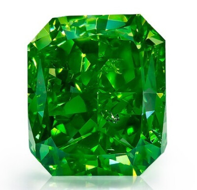 美国钻石商 Optimum Diamonds 的稀有钻石收藏 1.01ct 绿钻 八角形切割，达到 Fancy Vivid Yellowish-Green 色级