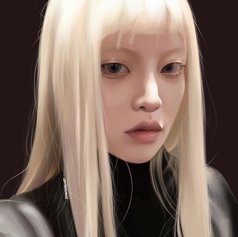 手绘女生头像ins：mariamizuert请注明出处！！