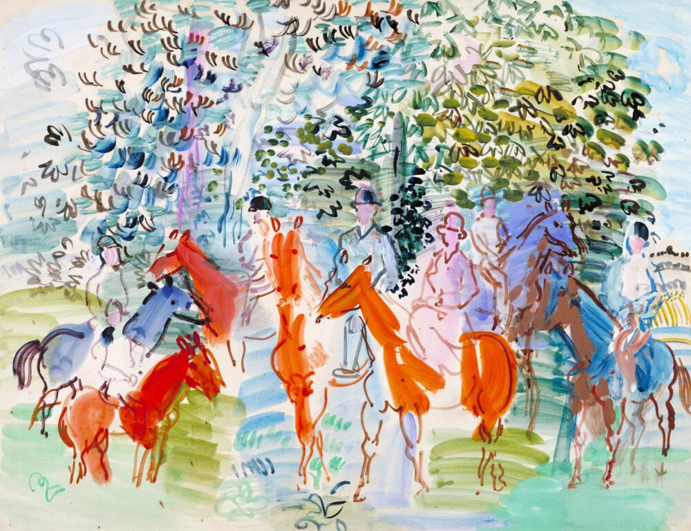 【艺术分享】劳尔·杜飞(Raoul Dufy,1877年6月4日-1953年3月23日)早期作品先后受印象派和立体派影响，终以野兽派的作品著名。其作品色彩艳丽，装饰性强。他的作品除了绘画，还在挂毯、壁画、纺织品和陶瓷设计中被广泛采用。